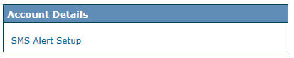 screenshot SMS Alert Setup