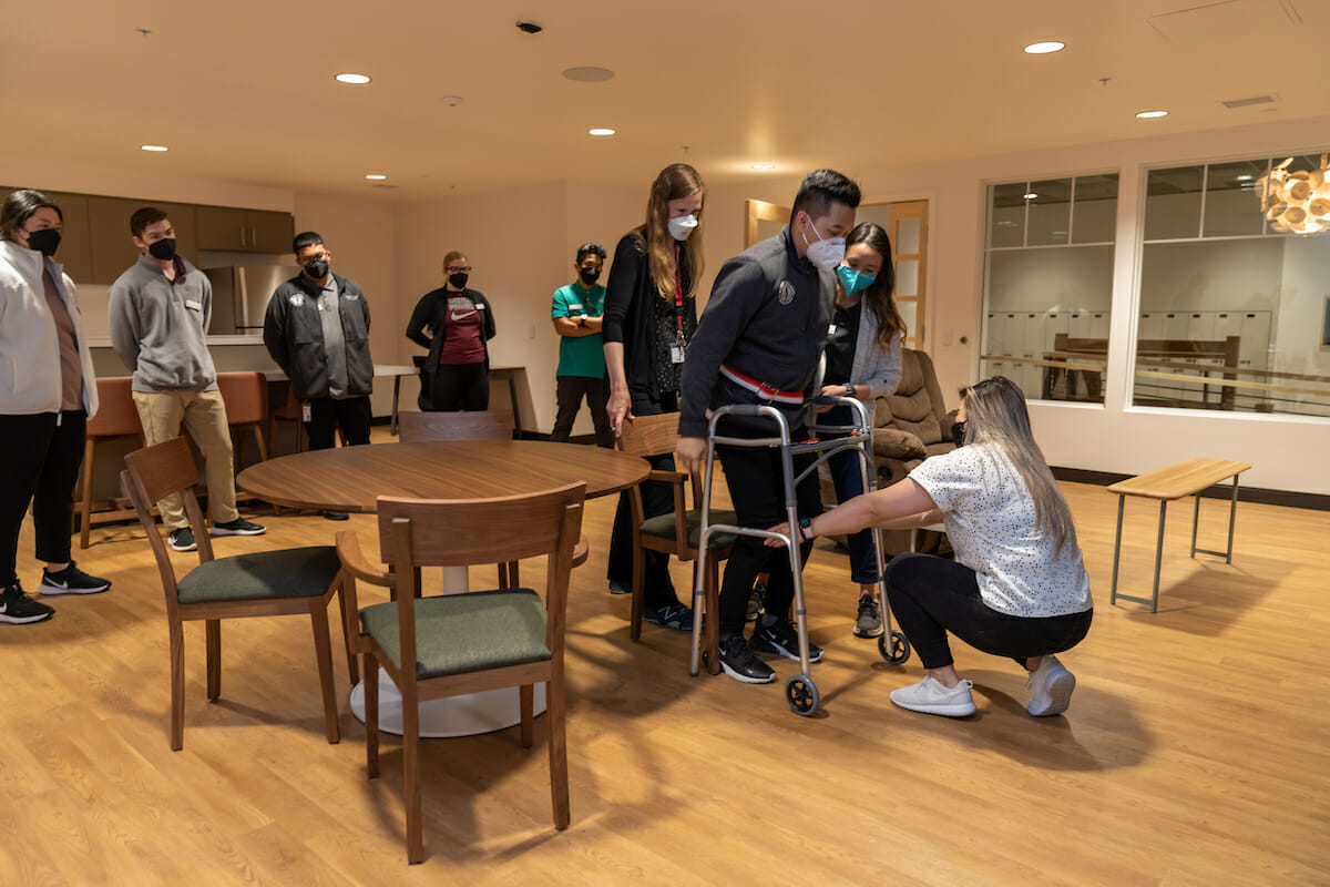 CHS Northwest physical therapy students get hands-on experience in the Activities of Daily Living