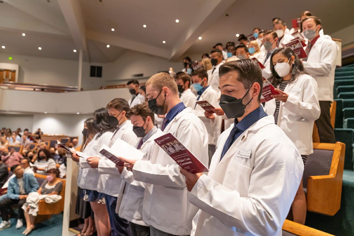 WesternU College of Health Sciences-Northwest held a White Coat Ceremony for physical therapy students from Class of 2024 at Lebanon First Assembly in Lebanon, Oregon, Saturday, July 9, 2022. The College held this ceremony making up for missing the in-person ceremony last year.