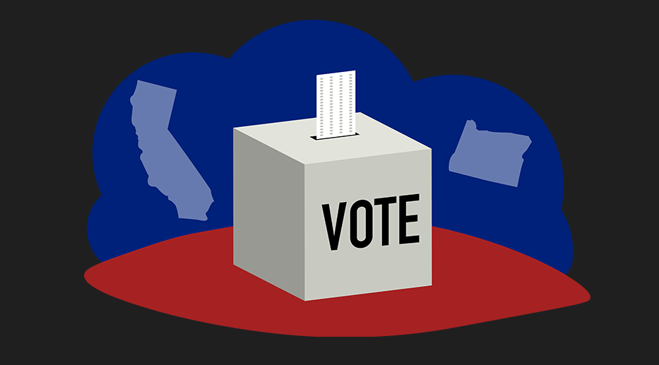 voting box, background