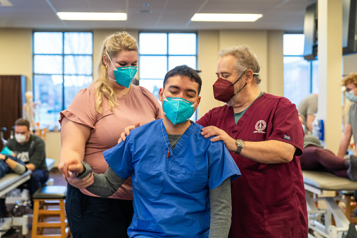 Third-year students particpate in OMM Lab at WesternU COMP-Northwes