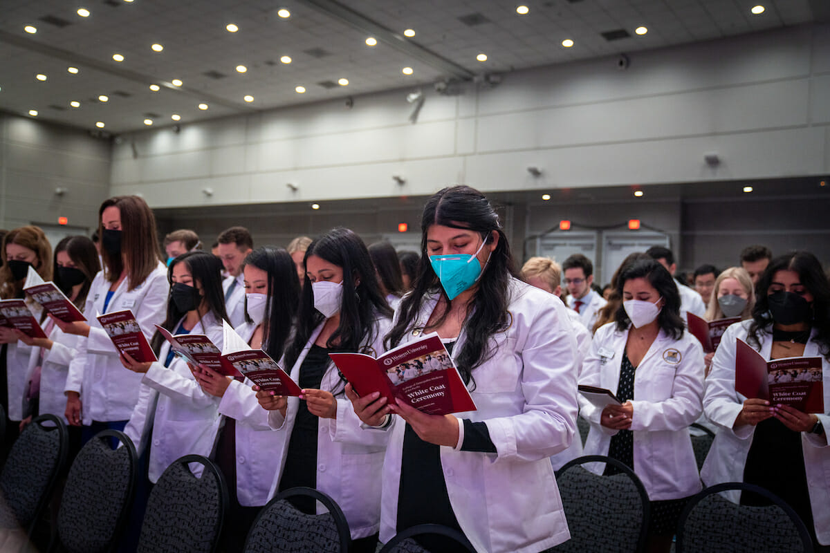 The College of Osteopathic Medicine of the Pacific held its White Coat Ceremony Saturday, Aug. 6, 2022 at the Ontario Convention Center. The White Coat Ceremony welcomes incoming students into the health care professions and helps them become aware of their responsibilities as healers.