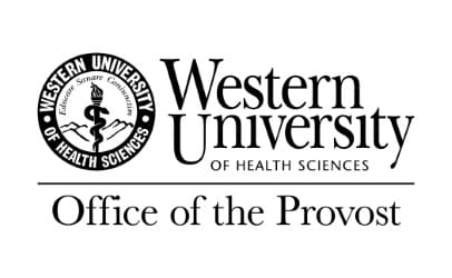 Logo for Western University of Health Sciences featuring the university seal, the name, and the text "Office of the Provost" below a horizontal line.