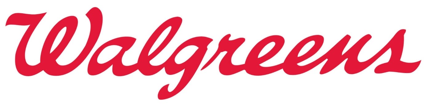 The Walgreens logo in red cursive lettering on a white background.