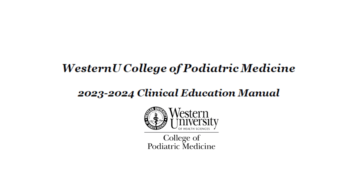 Western, college of pediatric medicine, clinical education manual.