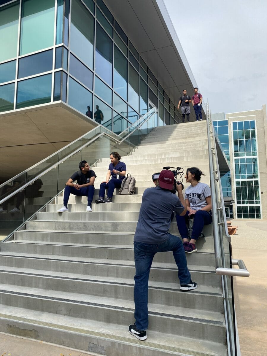 Students in WesternU Apparel