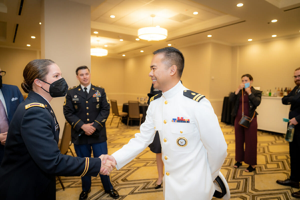 Seven College of Osteopathic Medicine of the Pacific student were commissioned