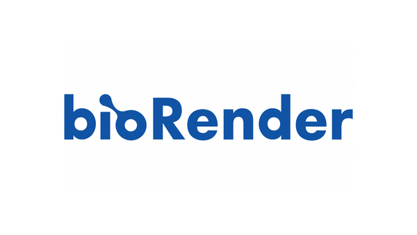 The logo for bioRender, featuring the name in blue lowercase letters with a stylized circle on the "b".