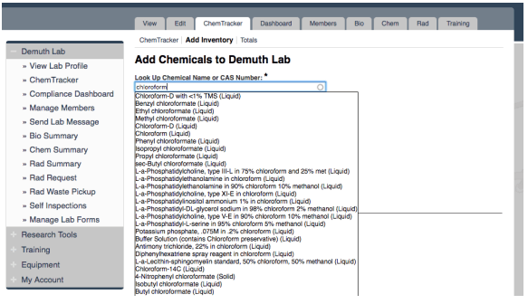 a screenshot of the ada connect to lab page.