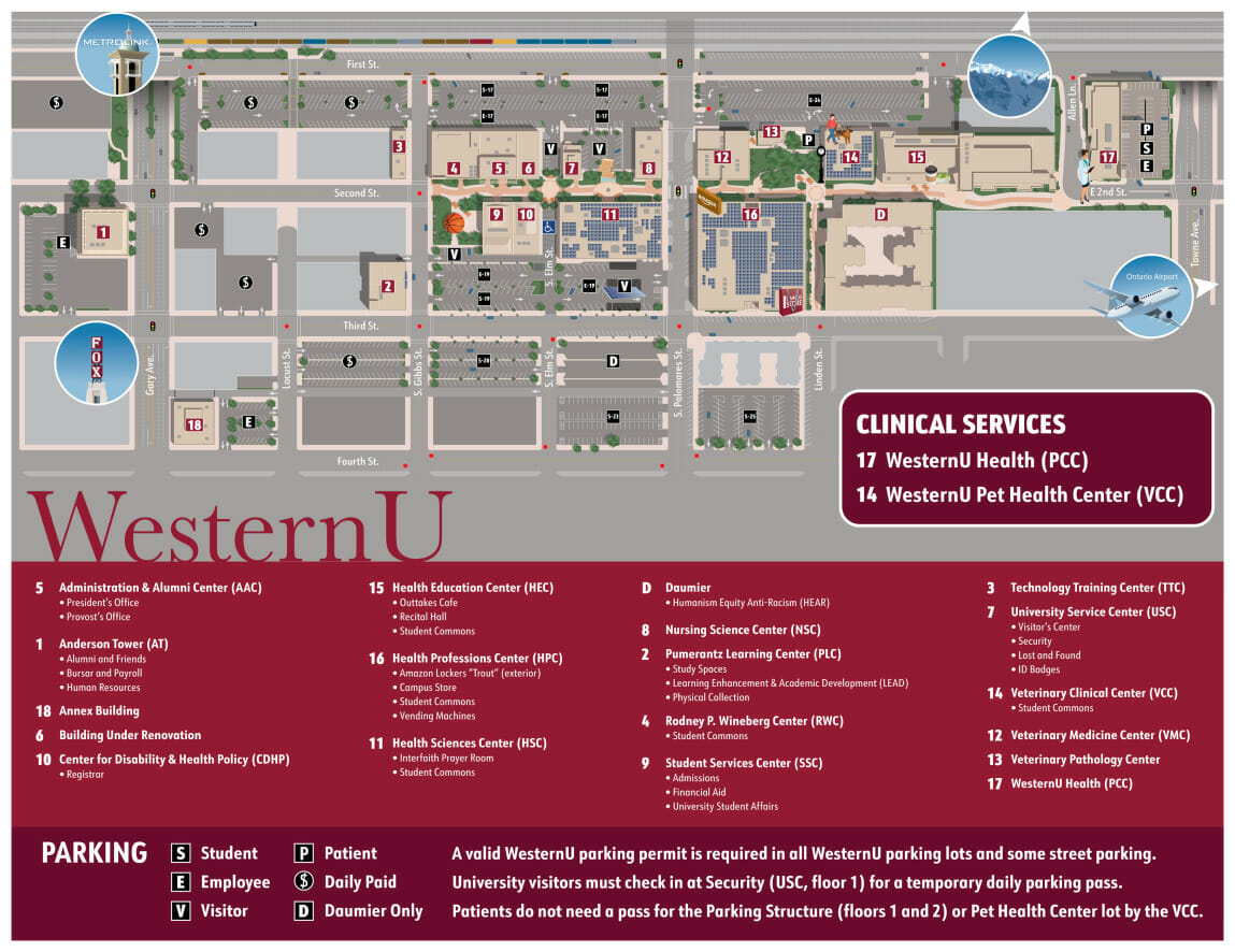 western, campus map