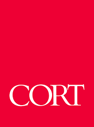 Red background with the word "CORT" in large white serif letters centered at the bottom.