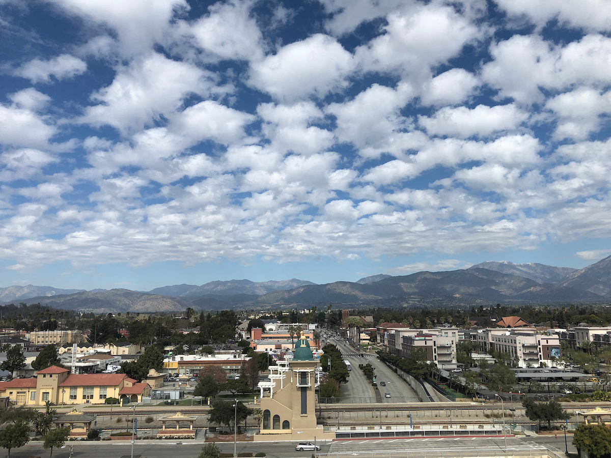 City, mountains