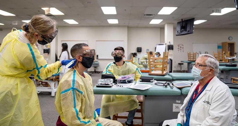 MSPA students in lab 2020
