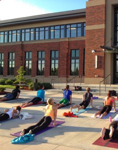 yoga students picture of students doing yoga