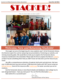 Fall 2014 Library Newsletter