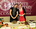 Global Health Awareness picture of two female students posing next to eachother