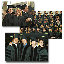 Collage of WesternU graduates at commencement